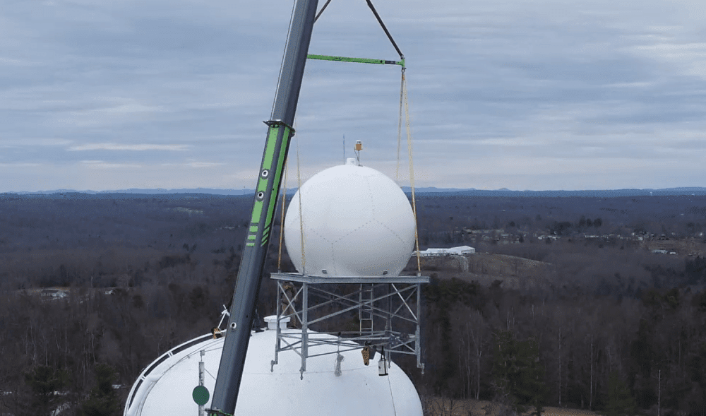 Climavision radar being installed in the Cumberland Plateau